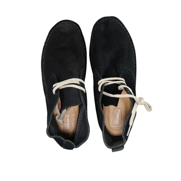 Clarks Shoes Womens 8.5 Desert Boot Chukka Leather Originals Black Mid Sneaker - Picture 9 of 16